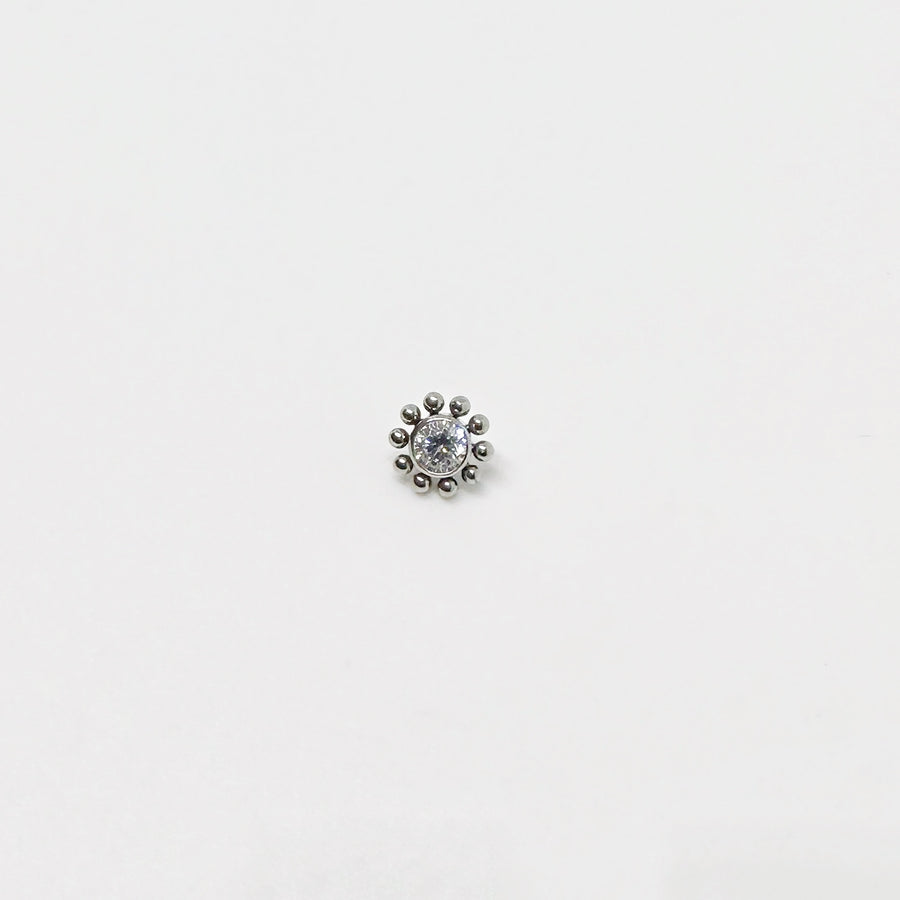 Titanium top krystal med beads