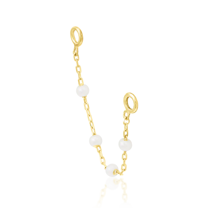 Kæde af 14K Guld med ferskvandsperler